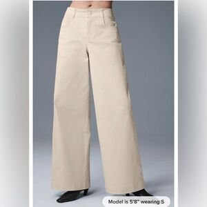 ALO Yoga “Oat Milk” Wide-Leg Pants